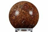 Polished Bird's Eye Jasper (Rhyolite) Sphere - Arizona #354351-1